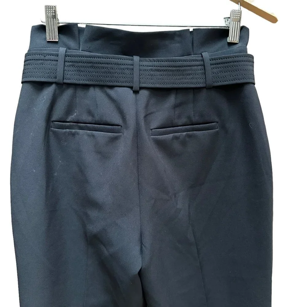 White House Black Market Tapered Ankle Belted High Rise Womens Dress Pants Sz 00